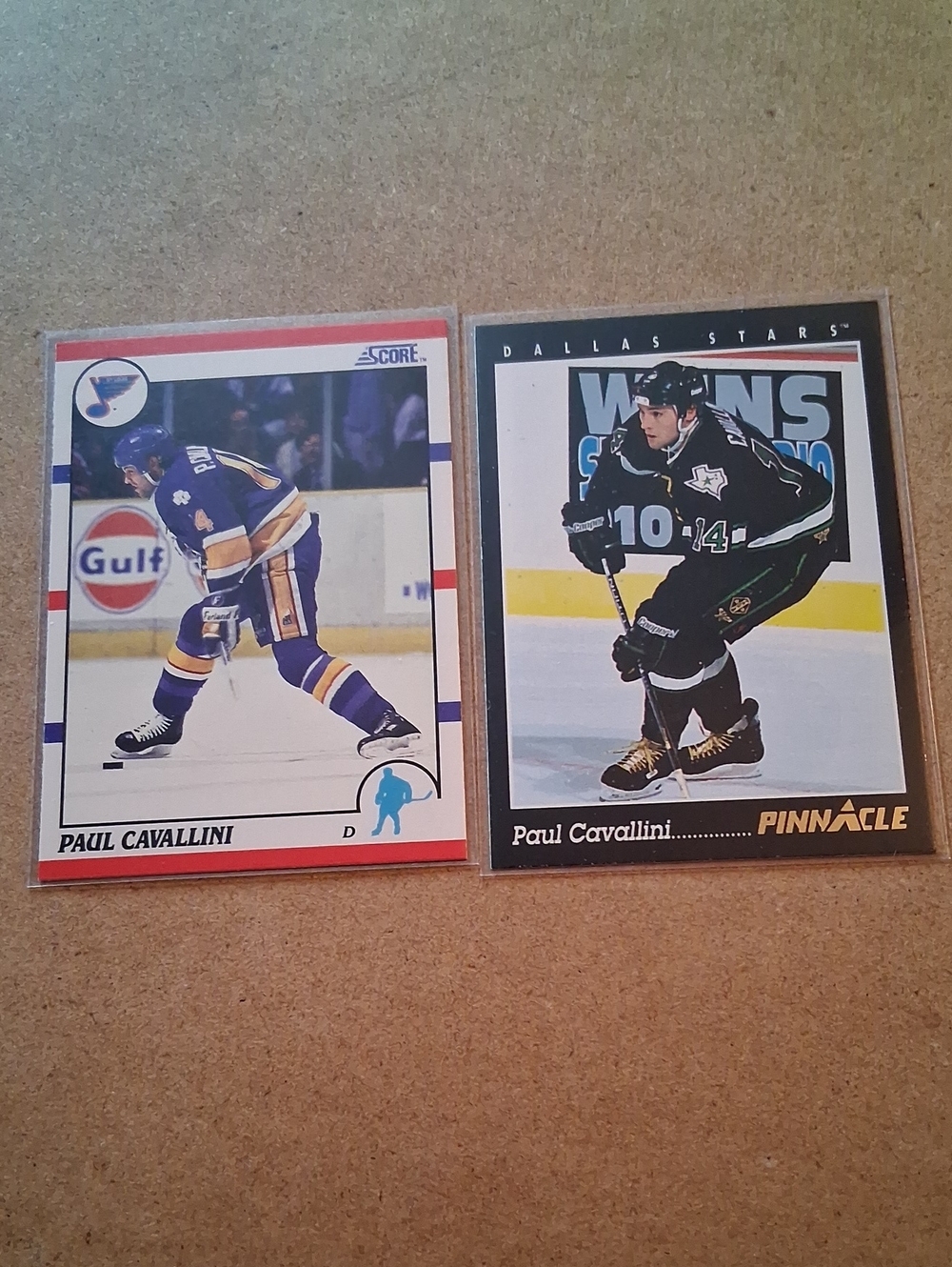 Paul Cavallini Hockey Card Lot - St. Louis Blues & Dallas Stars